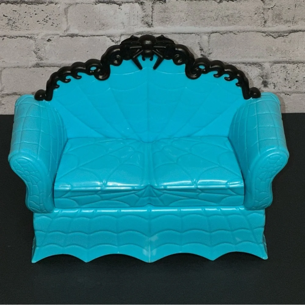Monster High Blue Couch Sofa Black Gothic Furniture From Coffin Bean Playset
